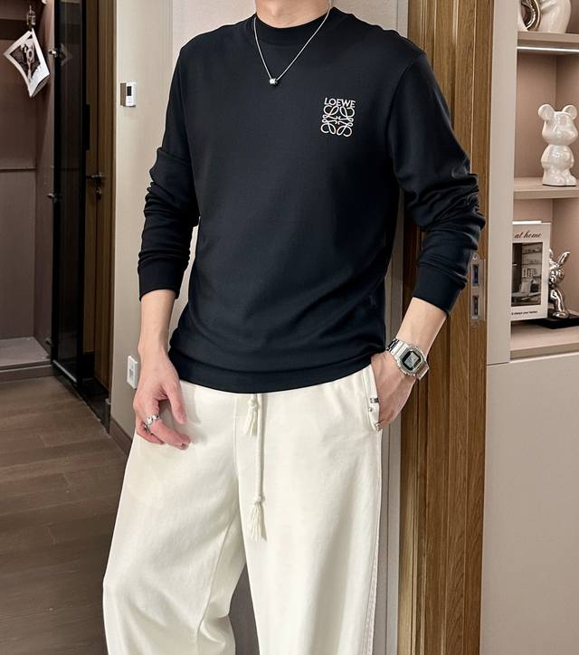 Loewe 2025 Fall/Winter New Long-Sleeve Shirt, custom fabric, unique logo design,