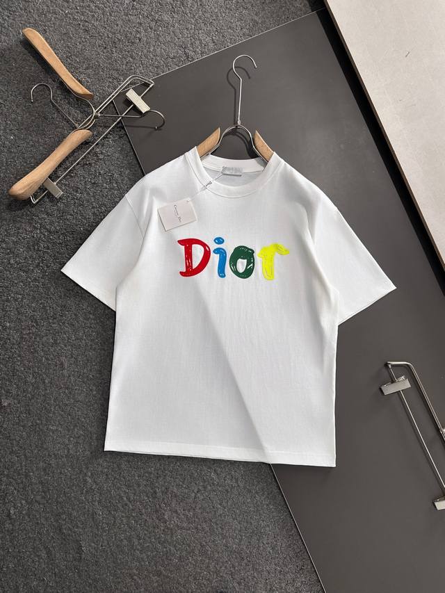 Cd 2025 Spring/Summer Newest Crew Neck Fashion Short-Sleeve T-Shirt, same style