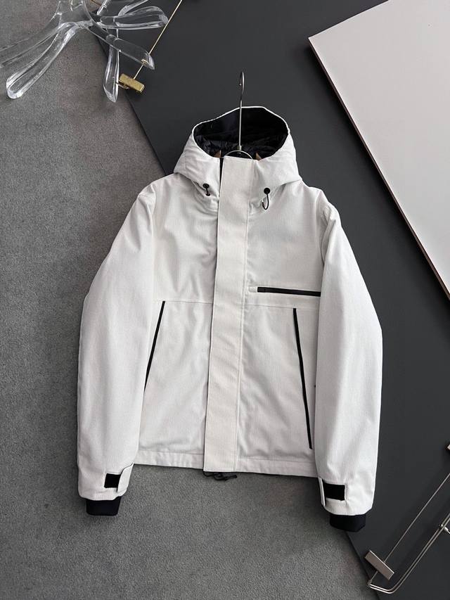 Zegn* 2025Fw Autumn/Winter New Arrival 3-in-1 Corduroy Hooded Down Jacket. High-