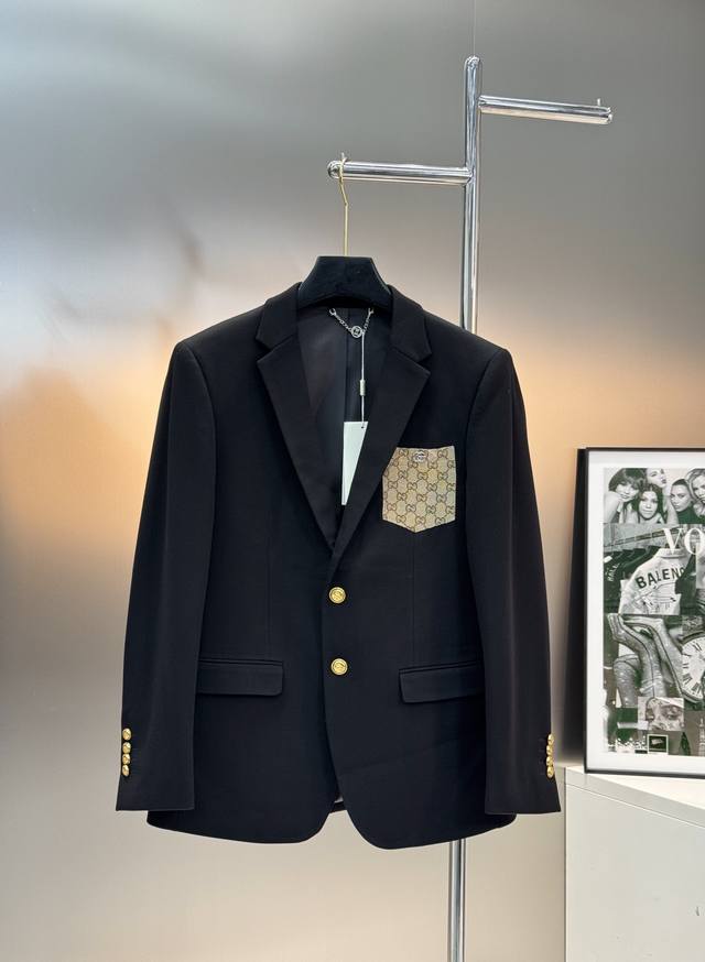 Gucc*Gu-Qi 25S New Casual Suit Jacket - Highly Recommended for Foreign Trade Com