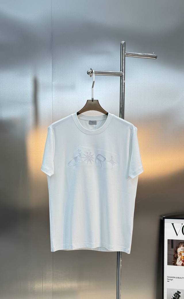 Dior Star Embroidered T-Shirt, a new Dior 25S Modal T-Shirt. Made of soft G Moda