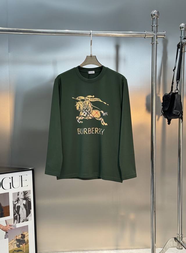 Bbr* Burberry 25S New War Horse Modal Long-Sleeve T-Shirt, a refreshed and upgra