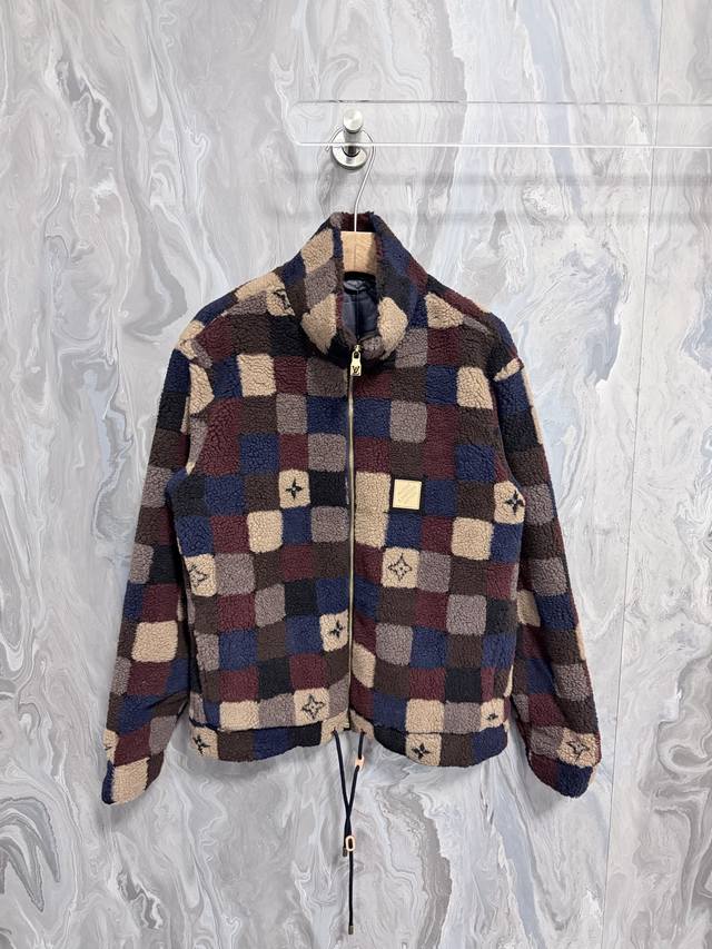 Louis 25 New High-Neck Fleece Zipper Jacquard Pattern Fleece Jacket Standard Fi