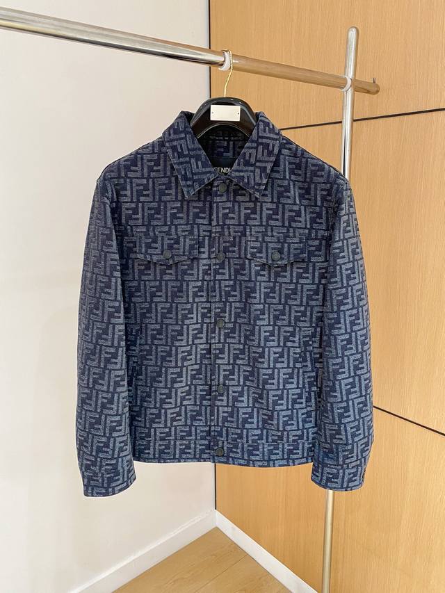 Fendi 2025 Autumn/Winter New Lightweight Cotton Denim Jacket. Original quality,