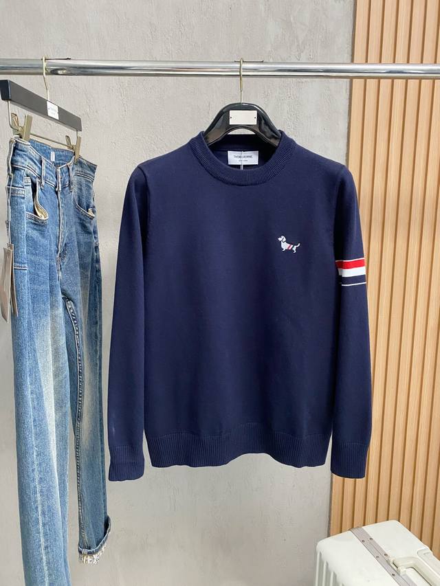 Tb 2025 Autumn/Winter New Knitted Wool Sweater. High-quality Italian imported wo