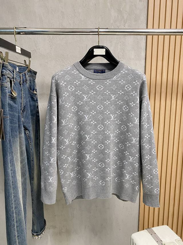 Lv 2025 Autumn/Winter New Knitted Wool Sweater. High-quality Italian imported wo