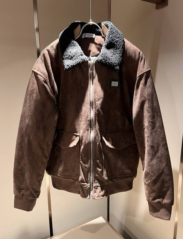 Bc-Brunello Cucineli 2025 Autumn/Winter New Men's Faux Suede Leather Jacket, a f