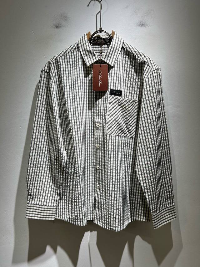 Loro Piana 2025 Autumn/Winter Men's Latest Trade Order Collared Shirt, in Excell