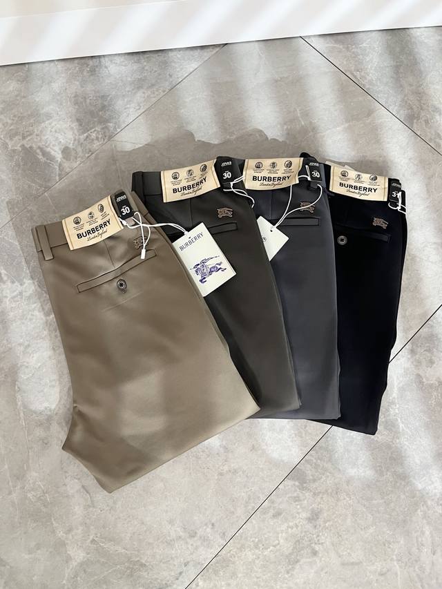 Burber*Y 2025 Autumn/Winter Men's Casual Trousers, classic basic straight-leg tr