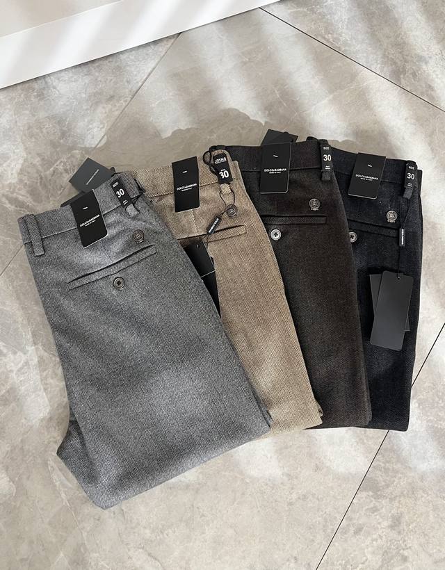 Dolce & Gabba*A 2025 Autumn/Winter New Cashmere Versatile Casual Trousers for Me