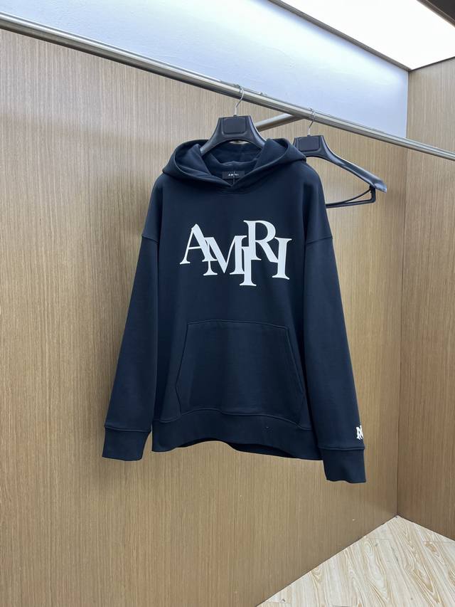 Autumn/Winter Amiri Fw Early Autumn New Wide-Size Hooded Sweatshirt, Unisex! Uni
