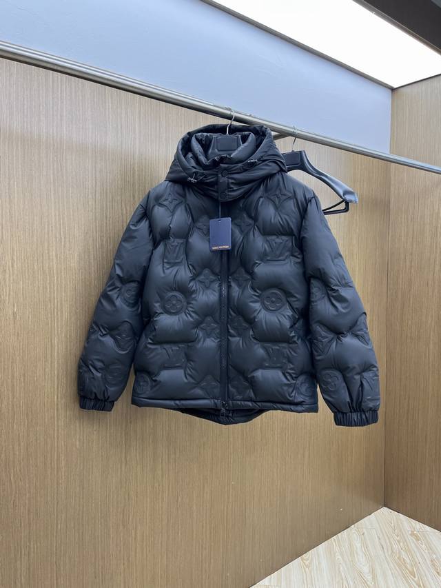 Autumn/Winter Premium Down Jacket Louis Vuitton 24Fw Technical Leather Monogram