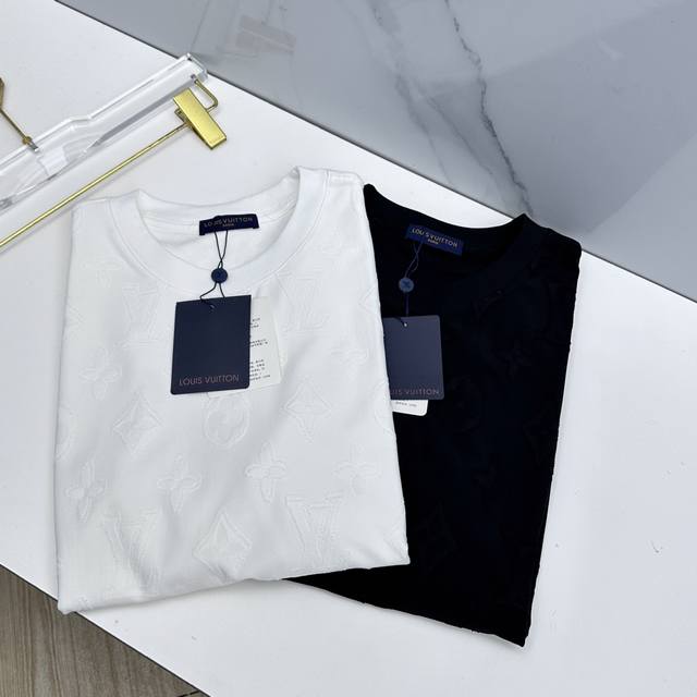 LV Louis Vuitton 2026 Spring/Summer New Simple Logo Jacquard Short-Sleeve Double