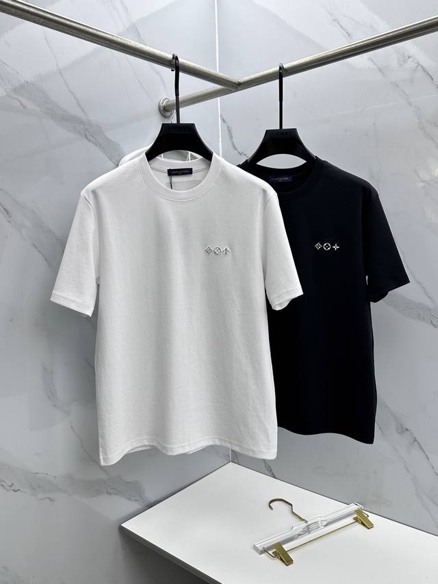 LV Louis Vuitton 2026 Spring/Summer New Simple Logo Print Short-Sleeve T-Shirt,