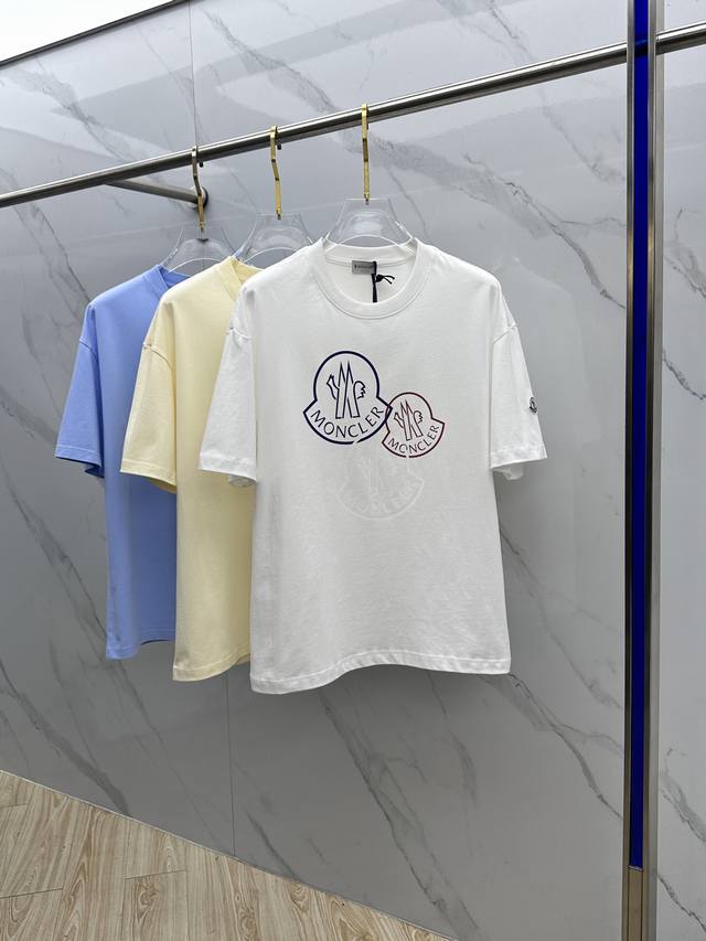 Moncler 2026 Spring/Summer New Style Simple Letter Print Short-Sleeve T-Shirt, D