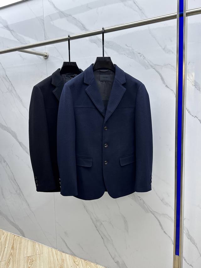 Prada 2025 Autumn/Winter New Men's Mid-Length Business Wool Suit! A top-tier, h