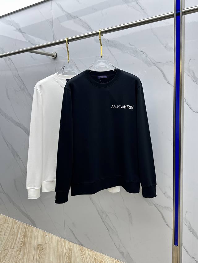 LV Louis Vuitton 2025 Autumn/Winter New Print Crew Neck Pullover Sweatshirt. Exu