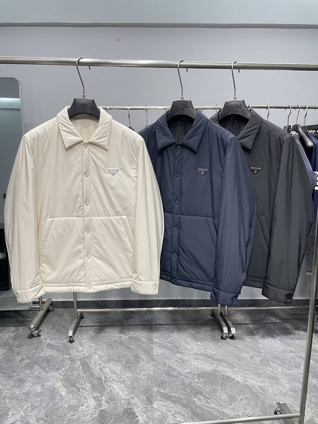 pra25Fw Autumn/Winter New High-Density Nylon Collared Cotton-Padded Jacket, Shir