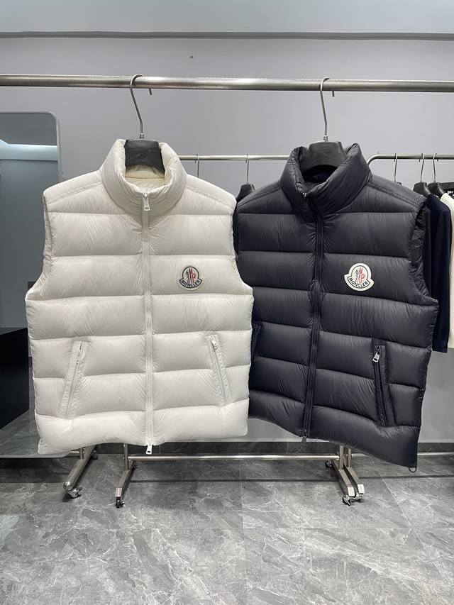 Mon25Fw Autumn/Winter New Lightweight Nylon Stand Collar Down Vest, Unisex Class