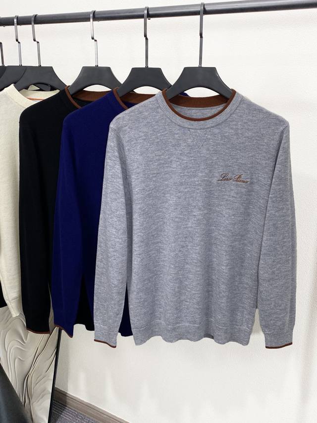 Lp Men's High-End Business Casual Pure Wool Cashmere Blend Knit Sweater, a premi