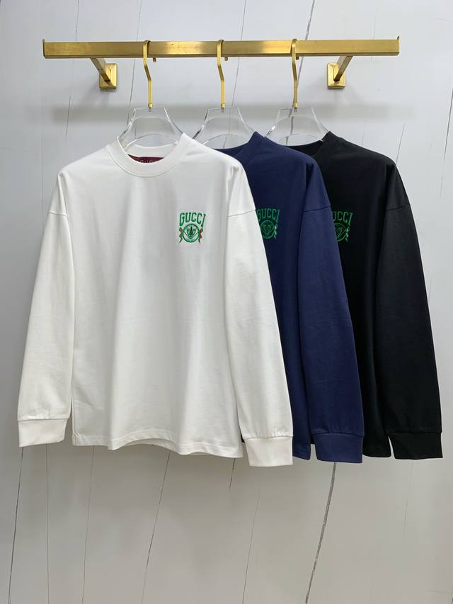 Gucci 25Ss Autumn New Arrival, New Trade Order, Crew Neck Long Sleeve Base Shirt