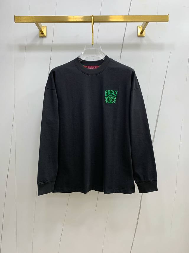 Gucci 25Ss Autumn New Arrival, New Trade Order, Crew Neck Long Sleeve Base Shirt