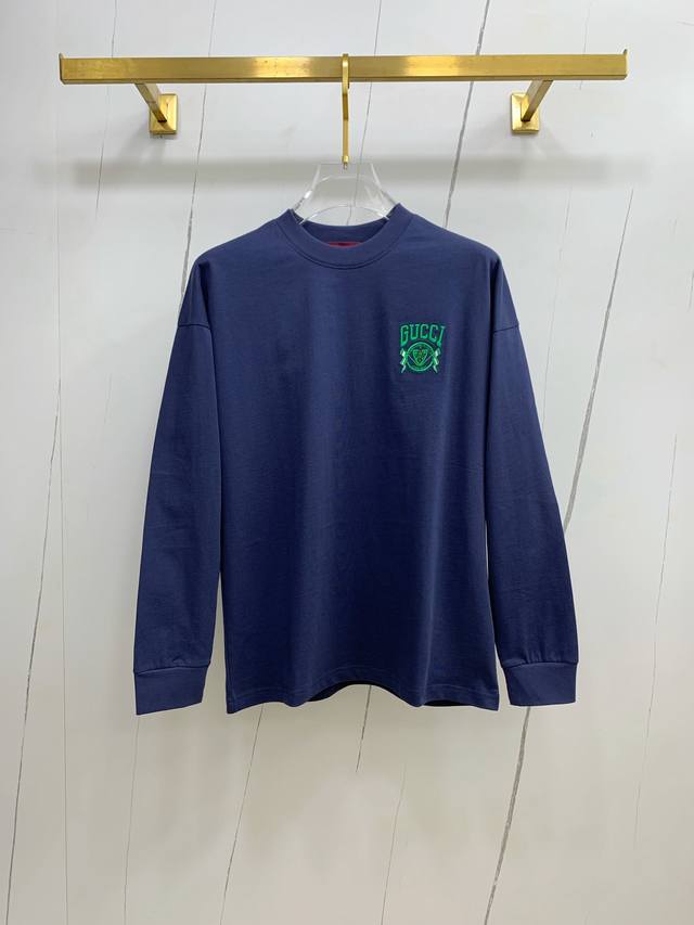 Gucci 25Ss Autumn New Arrival, New Trade Order, Crew Neck Long Sleeve Base Shirt