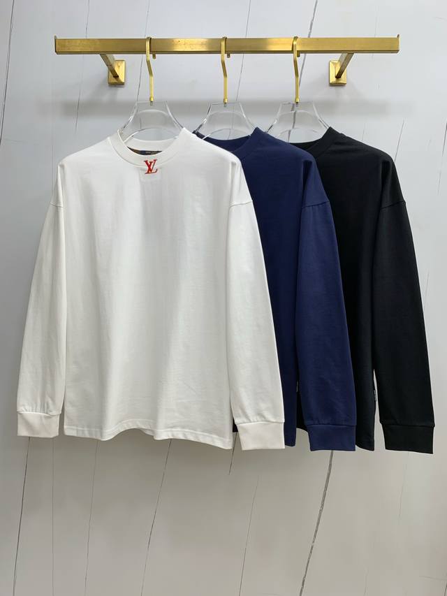 Lv 25Ss Autumn New Arrival, New Trade Order Round Neck Long Sleeve Base Shirt, P