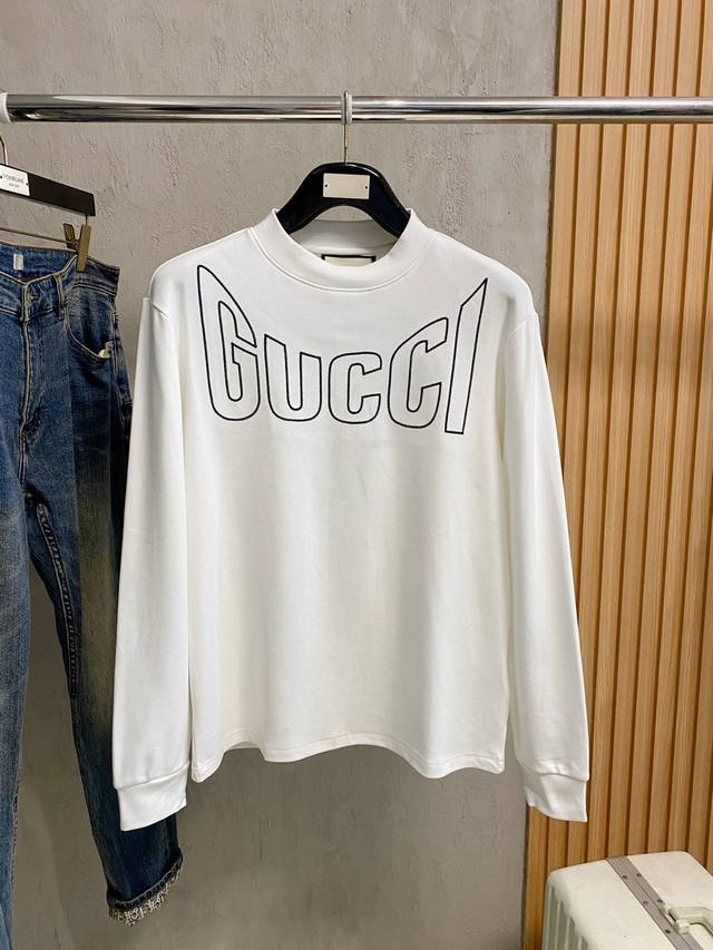 Gucci 25Ss Autumn New Arrival, Trade Order Round Neck Long Sleeve Base Shirt! A