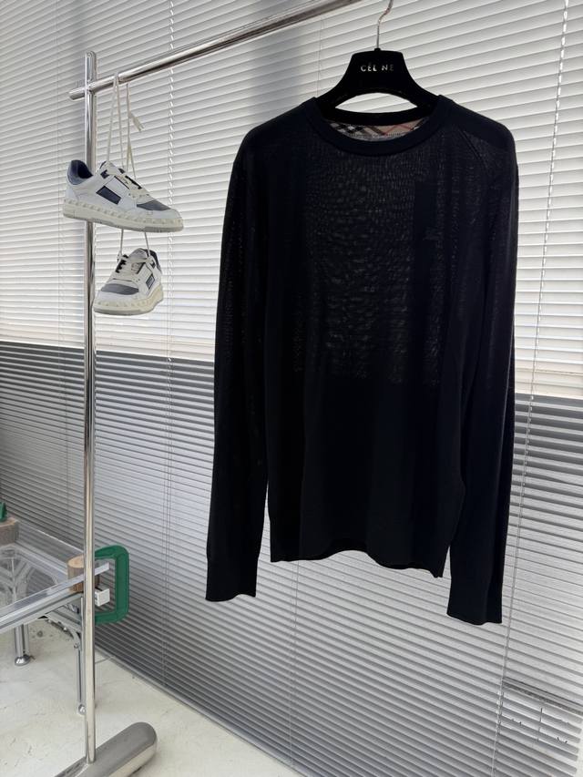 Bbr Logo Embroidery Details Worsted Wool Sweater/Knitwear Sizes: SML XL XL Shoul