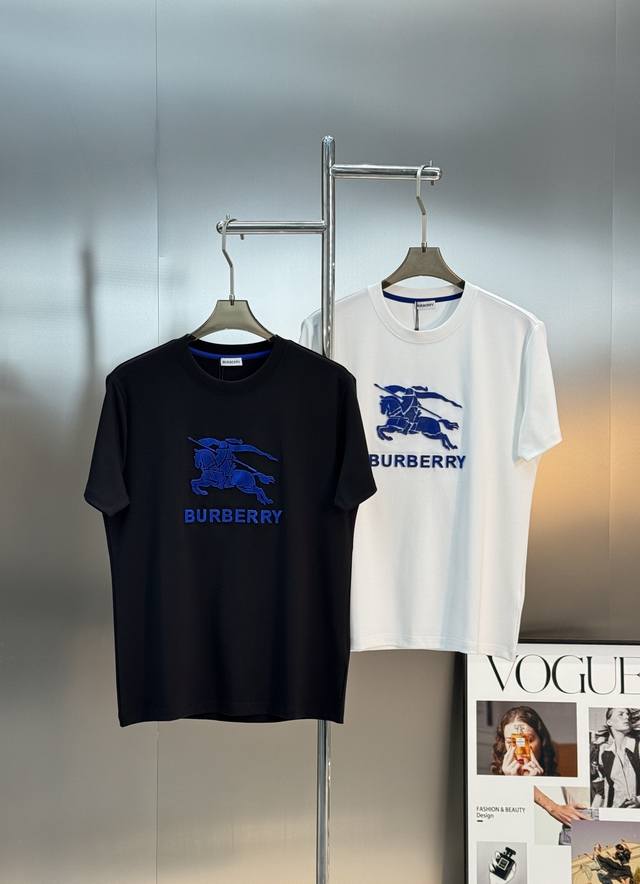 Bbr* Burberry-Li 2025S New Short-Sleeve T-Shirt, featuring heavy-duty 3D toothbr
