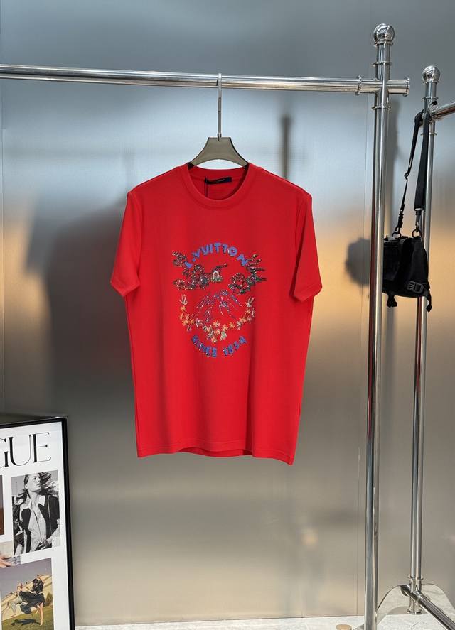 Louis Vuitton * 25S Modal T-shirt. This new product features intricate graphics
