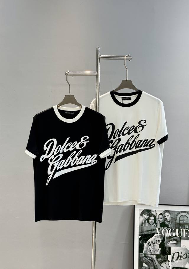 D&G Dolce & Gabbana 25S Modal T-shirt. Original factory overrun! Black and white