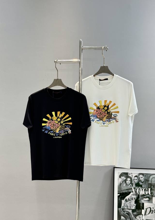 Louis Vuitton * 25S Modal T-shirt. This new product features a vibrant scene de