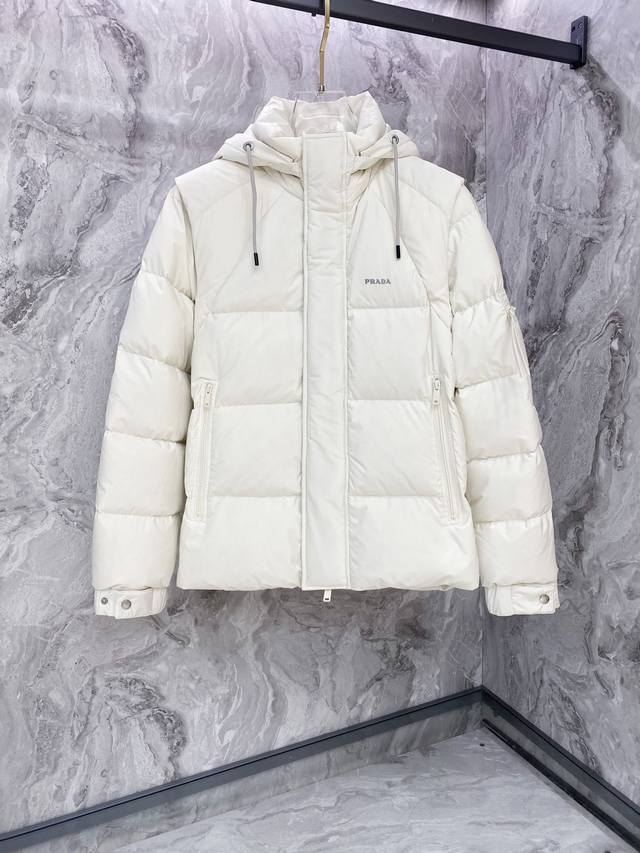 Prada Down Jacket * 2025 Autumn/Winter New Down Jacket | Prada Detachable Sleev
