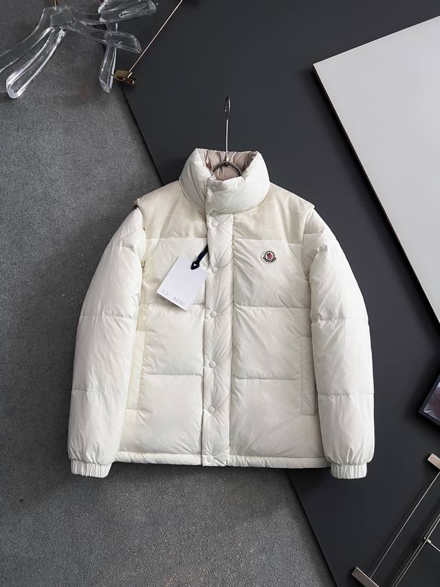 Mon White with Champagne*, 2025 Autumn/Winter New Down Jacket, Original 1:1 Cust