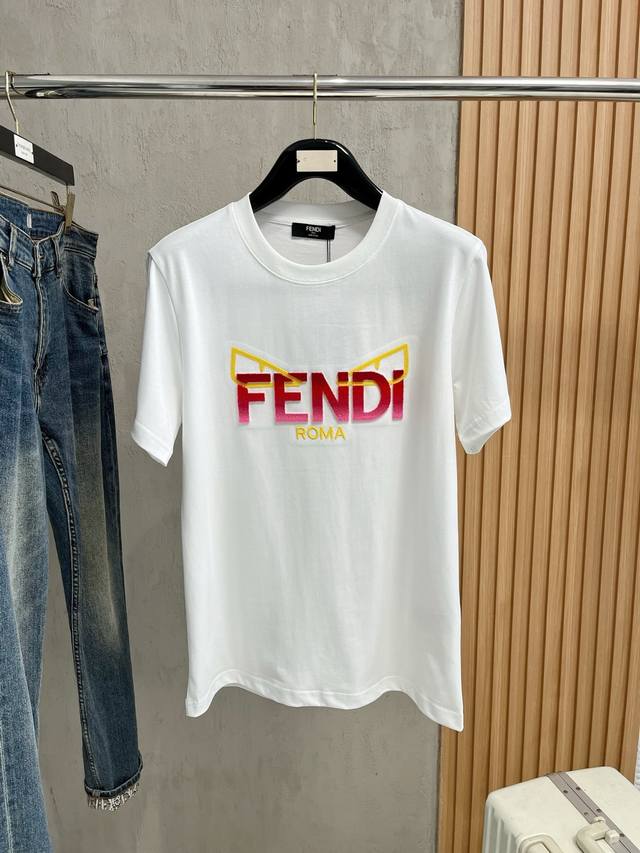 Fendi 2026 Spring/Summer New Arrival - Latest Short-Sleeve Crew Neck T-Shirt, H