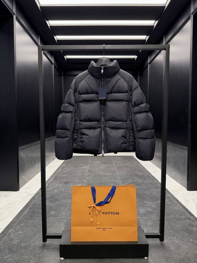 Premium Down Louis Vuitton LV Runway Style Functional Down Jacket with 3D Lines.