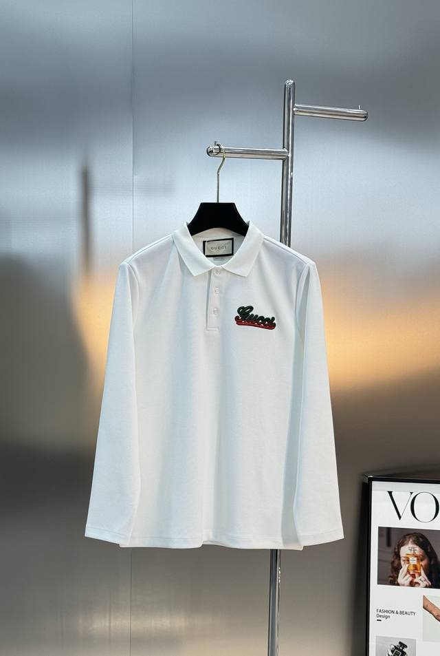 Full Condition Recommendation ~ High-end Gucci 25S New Men's Long-Sleeve Polo S