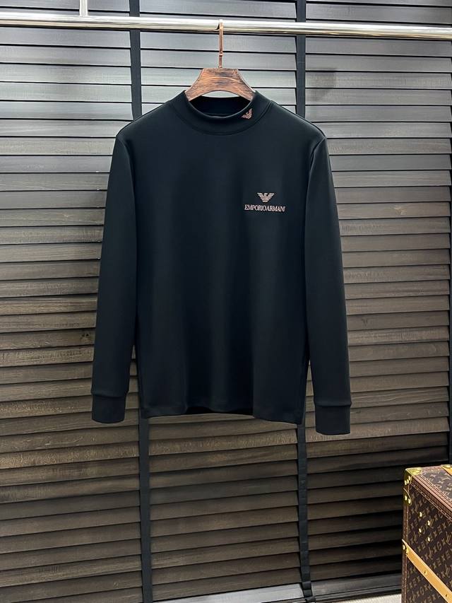 E Armani #25 Autumn/Winter German Fleece Lined Base Layer Shirt Seemingly a basi