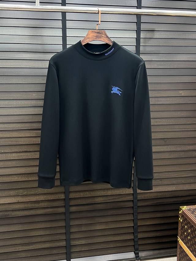 Burberry #25 Autumn/Winter German Fleece Fleece Trim High Neck Base Layer Shirt