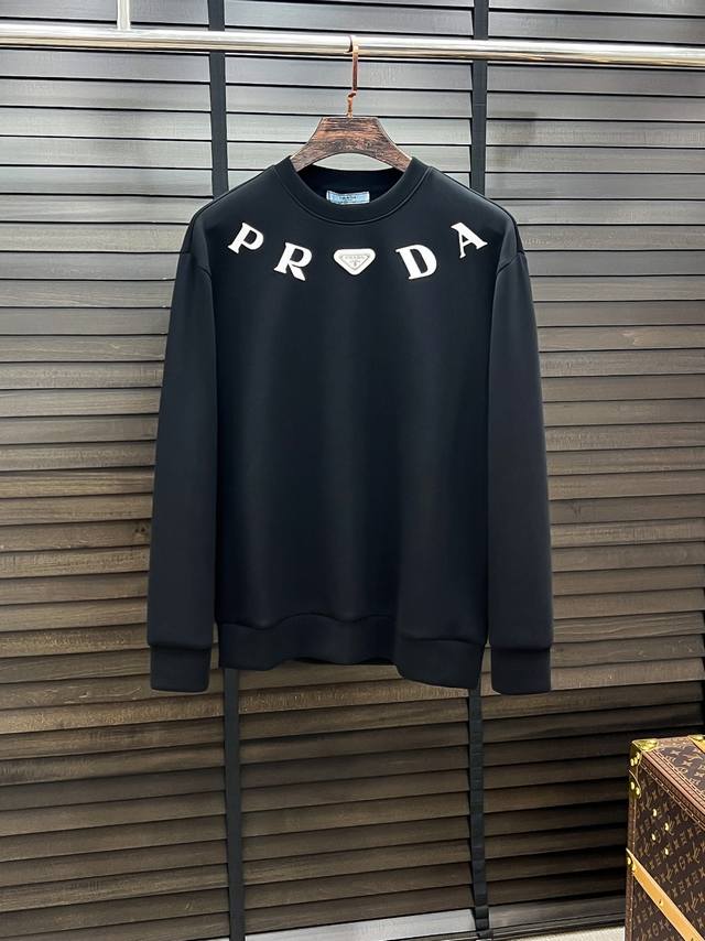 prada-Prada# 25 Autumn/Winter 8 Meiji Air Layer Crew Neck Sweatshirt Unisex Fash