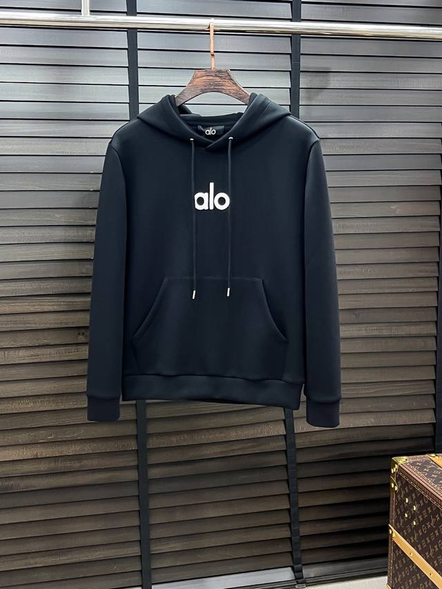 Alo# 25 Autumn/Winter 8 Meiji Air Layer Hooded Sweatshirt Unisex Fashionable Cas