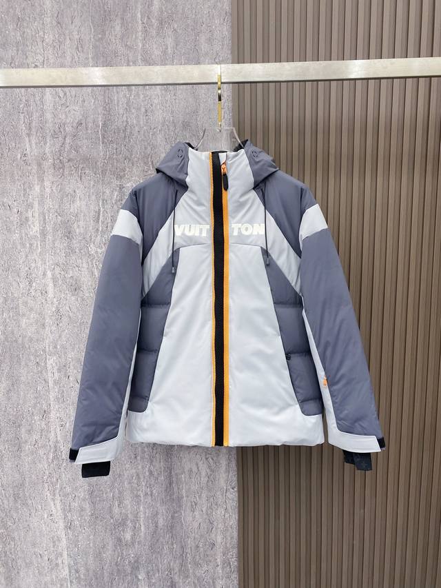 Premium Down Louis Vuitton Lv3390 Autumn/Winter New Ski Series Grey Trendy Long-