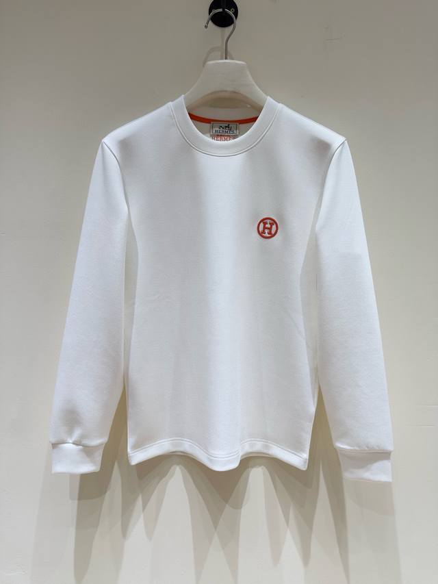 Hermes 2025 Autumn/Winter New Fashion Casual Long-Sleeve T-Shirt, made from sele