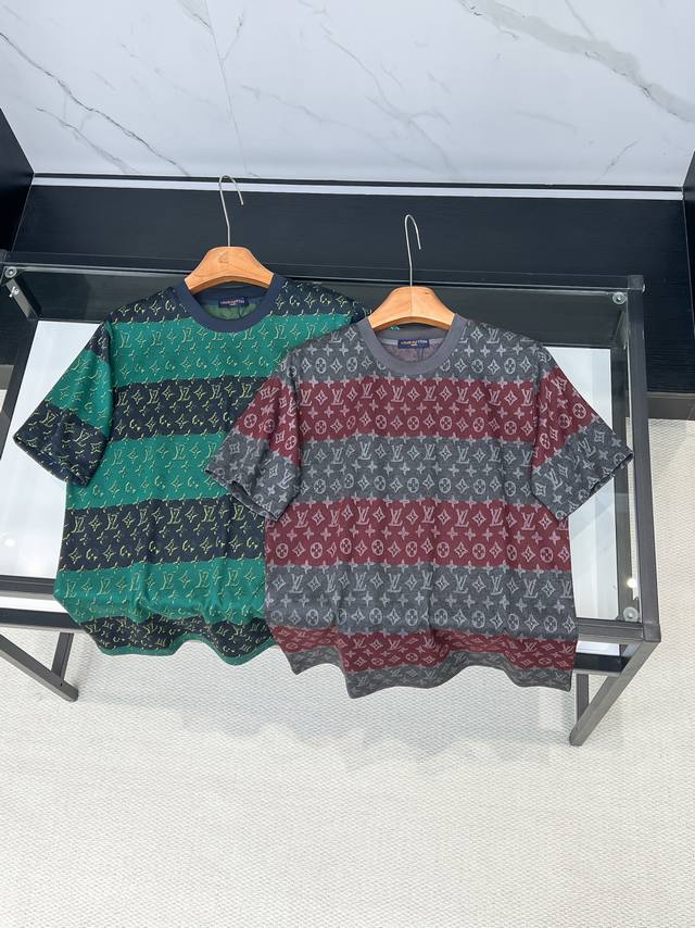 High-quality L-brand 26Ss new spring/summer jacquard knit short-sleeved top. A