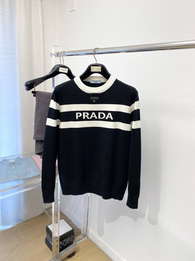 Prada, 2025 New Arrival Wool Sweater. This sweater boasts a delicate and soft f