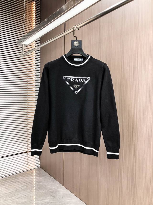 Prada 2025 Autumn/Winter New Wool Sweater. High-quality Italian imported wool b
