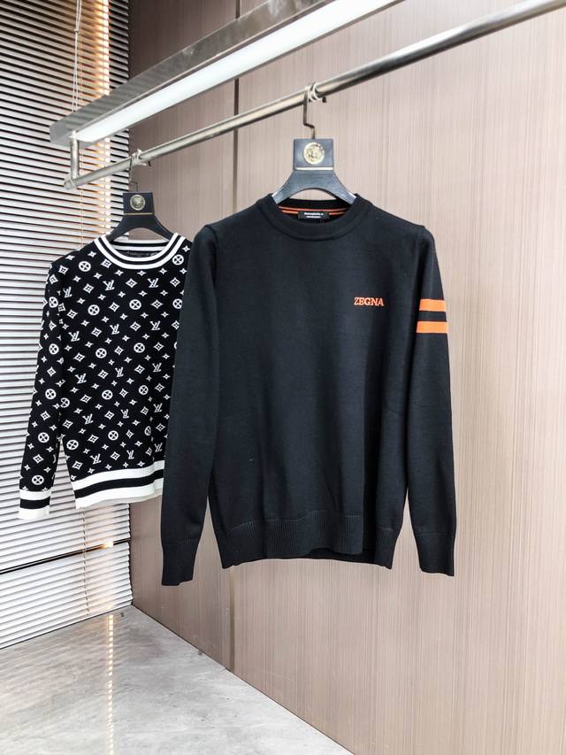 Zegna 2025 Autumn/Winter New Wool Sweater. High-quality Italian imported wool bl