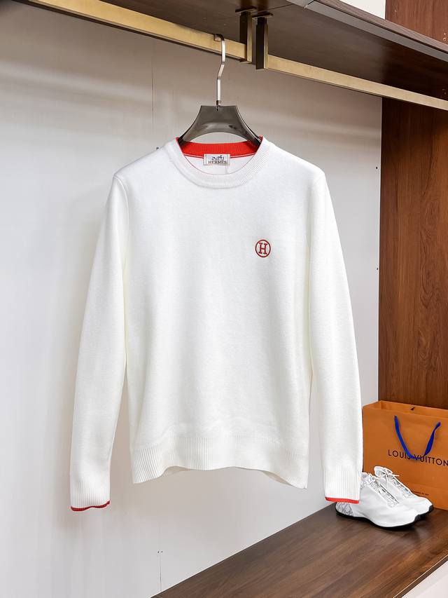 Hermes 2025 Autumn/Winter New Wool Sweater, a classic, simple, and elegant roun